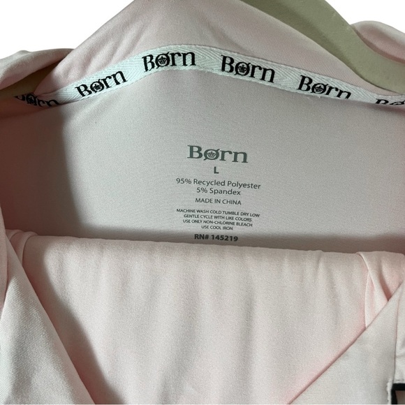 Born Pink Black Trim Size Large 2 Piece Pajama Short Sleeve Pants Set - Picture 8 of 9